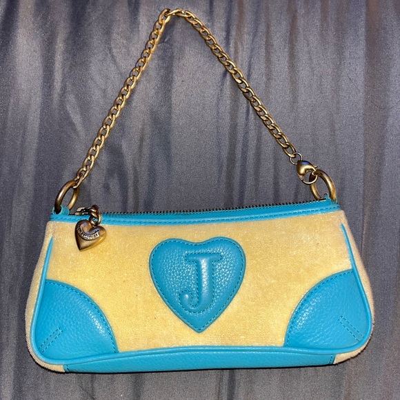 Rare vintage juicy couture blue and yellow purse - Picture 2 of 5